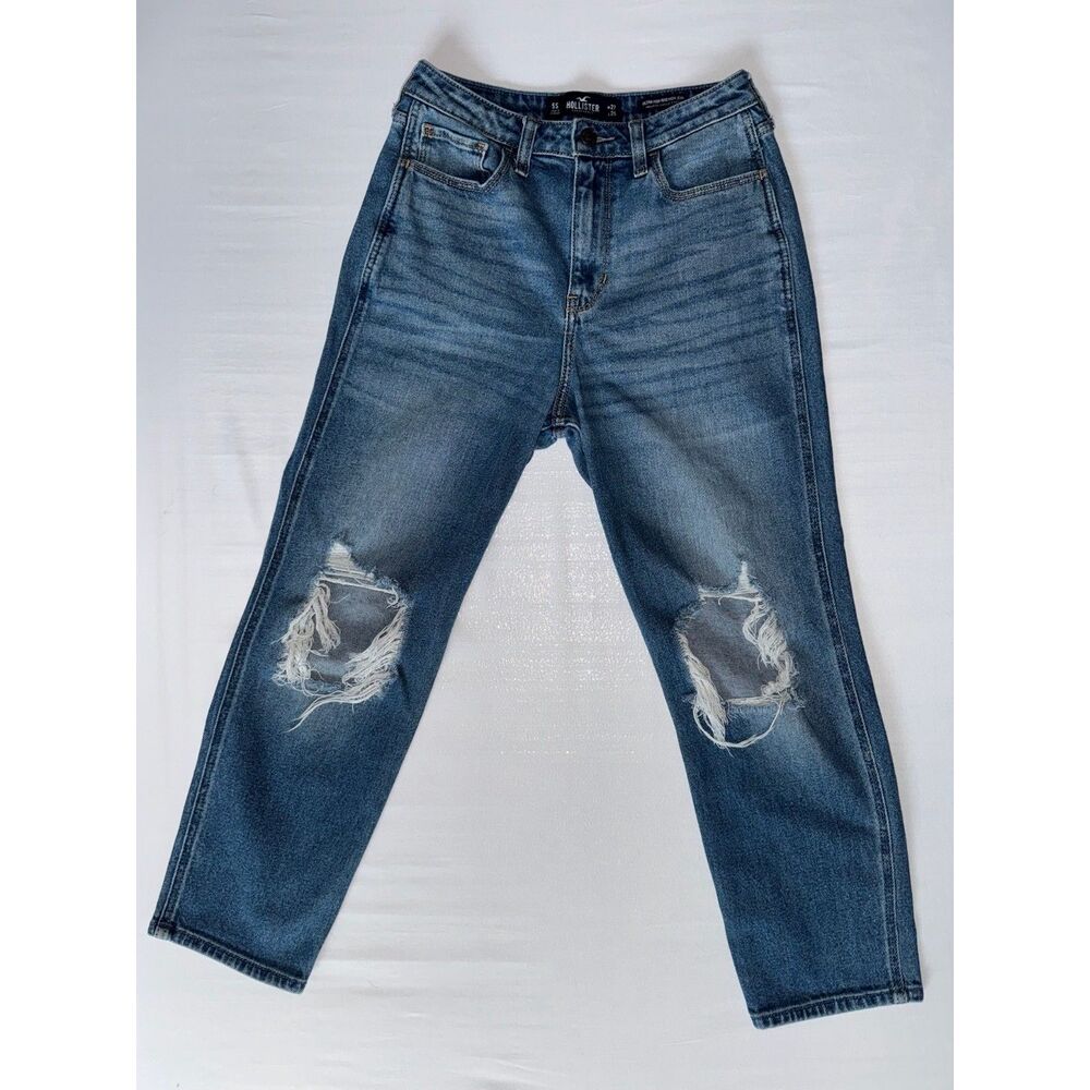 Hollister Ultra High-Rise Mom Jeans | Distressed | Size 5S